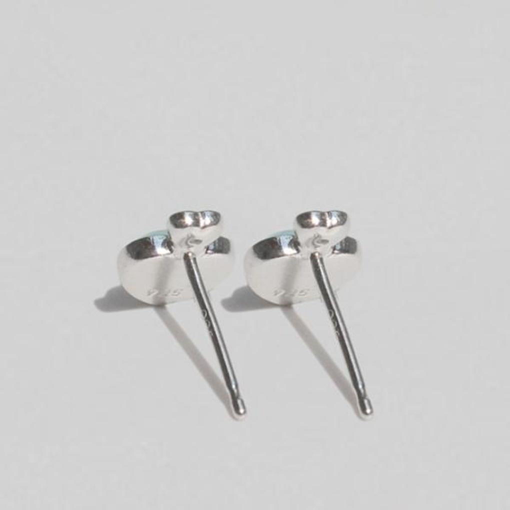 Women's Daily Accessory Sari Heart Cubic Opal Earrings