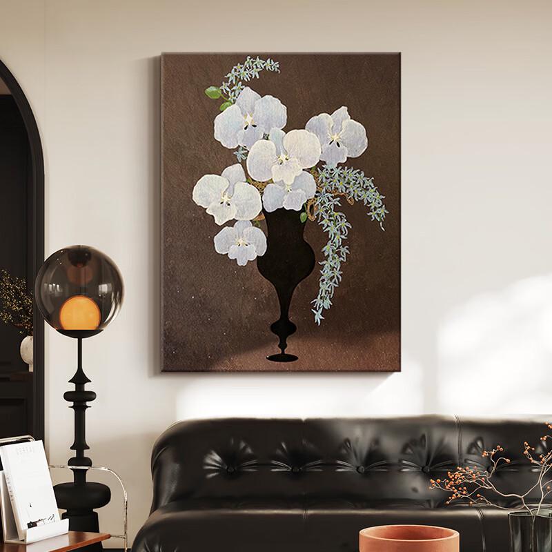 Handun Gentleman Orchid Retro Floral Canvas Print