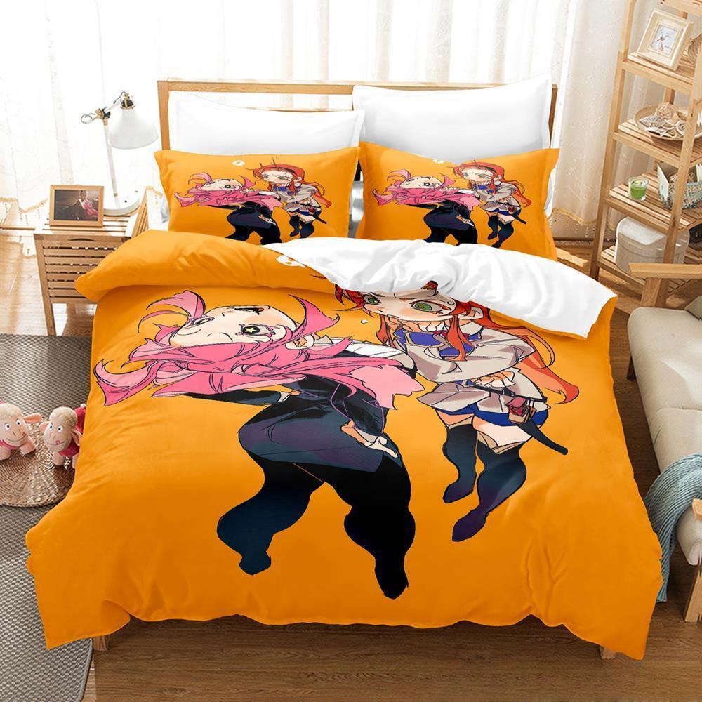 3D Tisk Upír zemře v mžiku Ložní souprava Kreslené Anime třídílná sada Dospělý Dítě Ložnice Sady povlečení Domácí textil