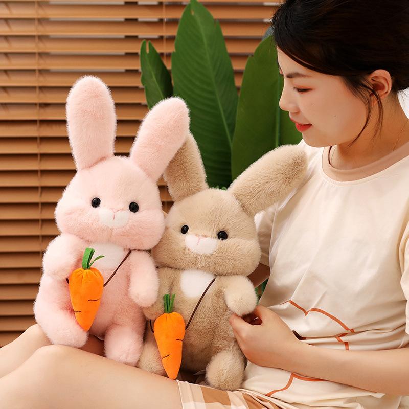 Cute Sitting Position Radish Rabbit Doll Plush Toy Cute Little Rabbit Doll Girls Holiday Gift Rag Doll
