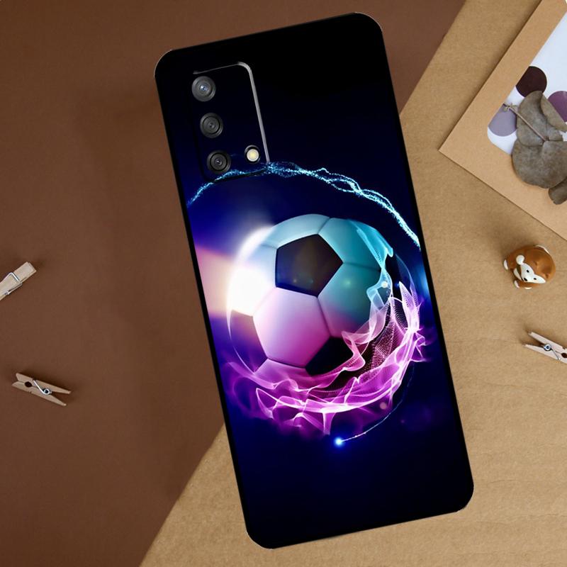 Football Case For OPPO A1K A52 A72 A5 A9 A83 A91 A93 A54 A74 A94 A15 A16 A31 A53 2020 Phone Cover