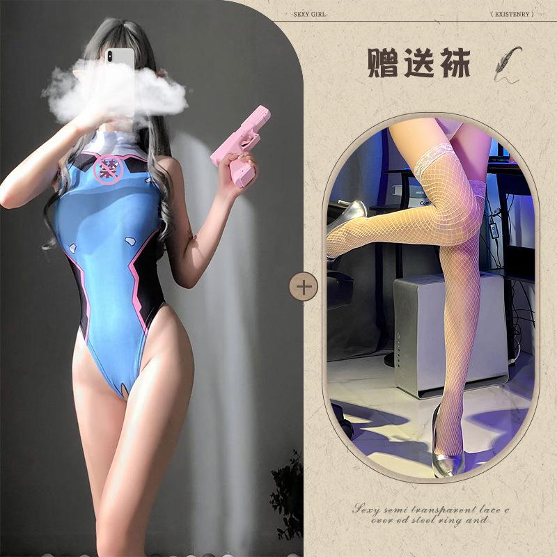 Fun underwear, sexy dynamic football baby split suit cos cheerleaders jersey perspective temptation