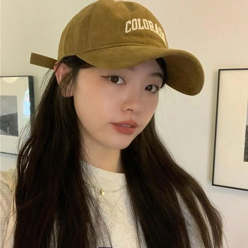 Men and Woman's Baseball Caps Adjustable Casual Embroidered Cotton Sun Hats Unisex Solid Color Visor Hats
