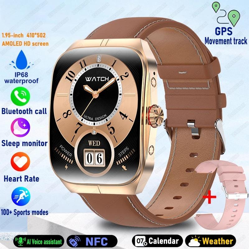New HD   screen ForWatch 4 Pro Sports Smart Watches Men GPS Track Waterproof Bluetooth Call NFC Smart Watch