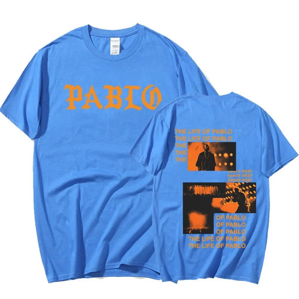 

2024 Kanye West Graphics Print T-Shirt THE LIFE OF PABLO T-Shirt Літня унісекс жіноча мода в стилі хіп-хоп, великі футболки з короткими рукавами унісекс L