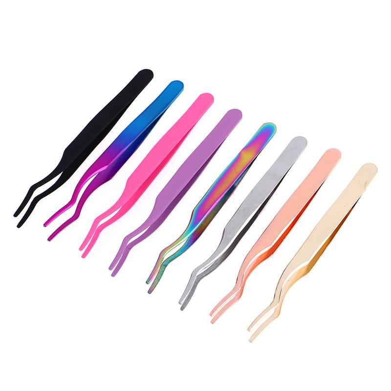 False Eyelash Tweezers Applicator Eyelash Extension Curler Nipper Clip Clamp