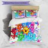 3pcs Custom Name Game Sprunki Bedding Set Duvet Cover Closure Includes 1 Duvet Cover & 2 Pillowcases for All Seasons Bedroom Decor