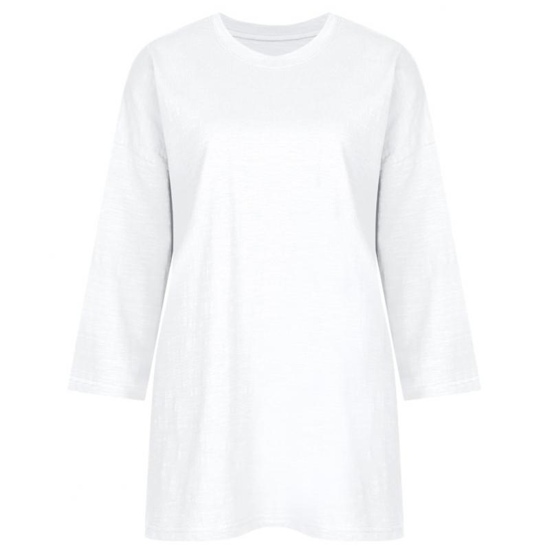 Shop   Women Slub CoTTon 3 4 Sleeve T shirT Sora Dai Wsh 1112