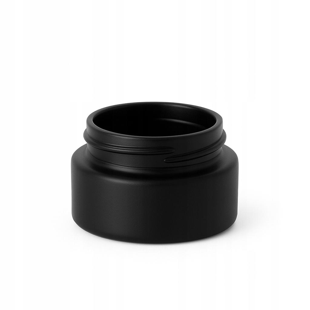 Glass Jar BLACK MATT 20g for Cream Balm Cosmetics Ointment Gel Jar