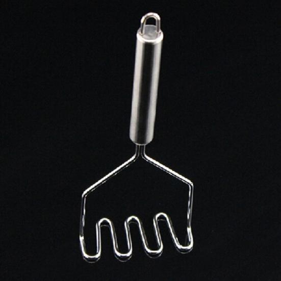 Stainless Steel Wave Shape Potato Masher Fruit Cutter Crusher Kitchen Supply