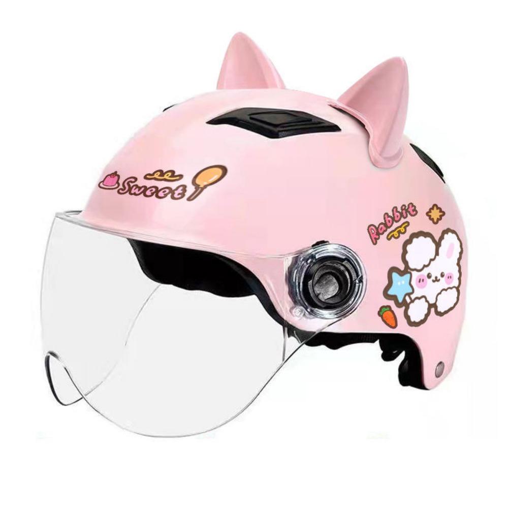 Cat Ears Electric Car Helmet Men and Women Half Helmet