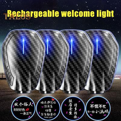 Φώτα Προβολέων LED Λογότυπου Πόρτας Αυτοκινήτου Επαναφορτιζόμενα Ασύρματα Φώτα Καλωσορίσματος Υποδοχής Σκαλοπατιού Φώτα Αυτοκινήτου με Έξυπνο Υπέρυθρο Αισθητήρα από Ανθρακονήματα