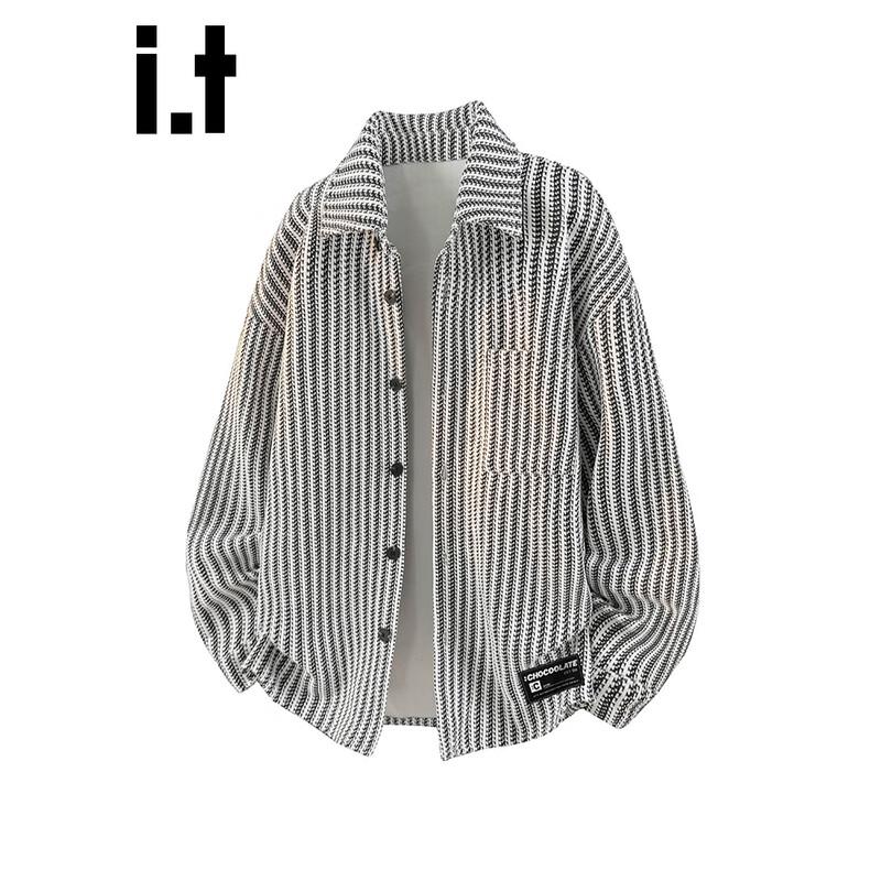 :CHOCOOLATEit Men's Chenille Loose Fit Shirt Jacket