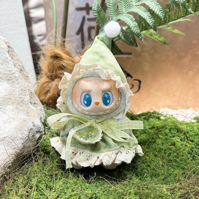 13Cm Mini Plush Doll'S Clothes Outfit Accessories For Korea Kpop Labubu Idol V2 Bow Princess Dress Clothing Gift Diy Accessories