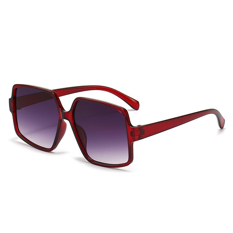 

New Style Oversized Polygon Fashion Sunglasses UV400 Full Protection Trendy Street Style Unisex Sunshades 5372 червоний