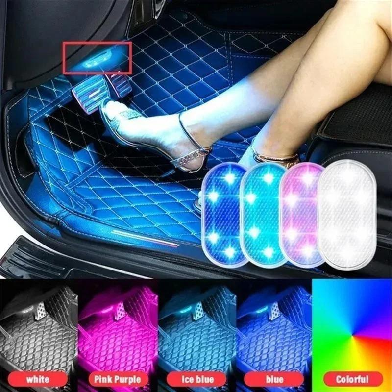 Car Interior Dome Light Finger Touch Sensor Reading Lamp 5V LED Magnetic Attraction Light USB Charge Six Color Mini Car Door Light