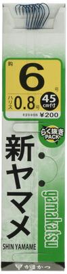 Gamakatsu New Yamame Hook with Thread, Blue, Size 6 - 0.8mm Line