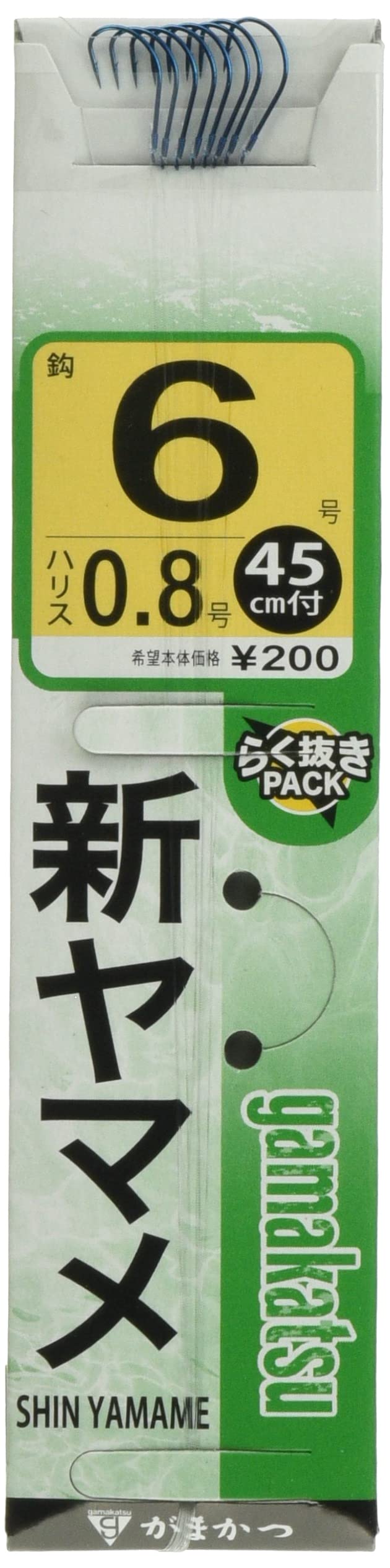 

Gamakatsu New Yamame Hook with Thread, Blue, Size 6 - 0.8mm Line