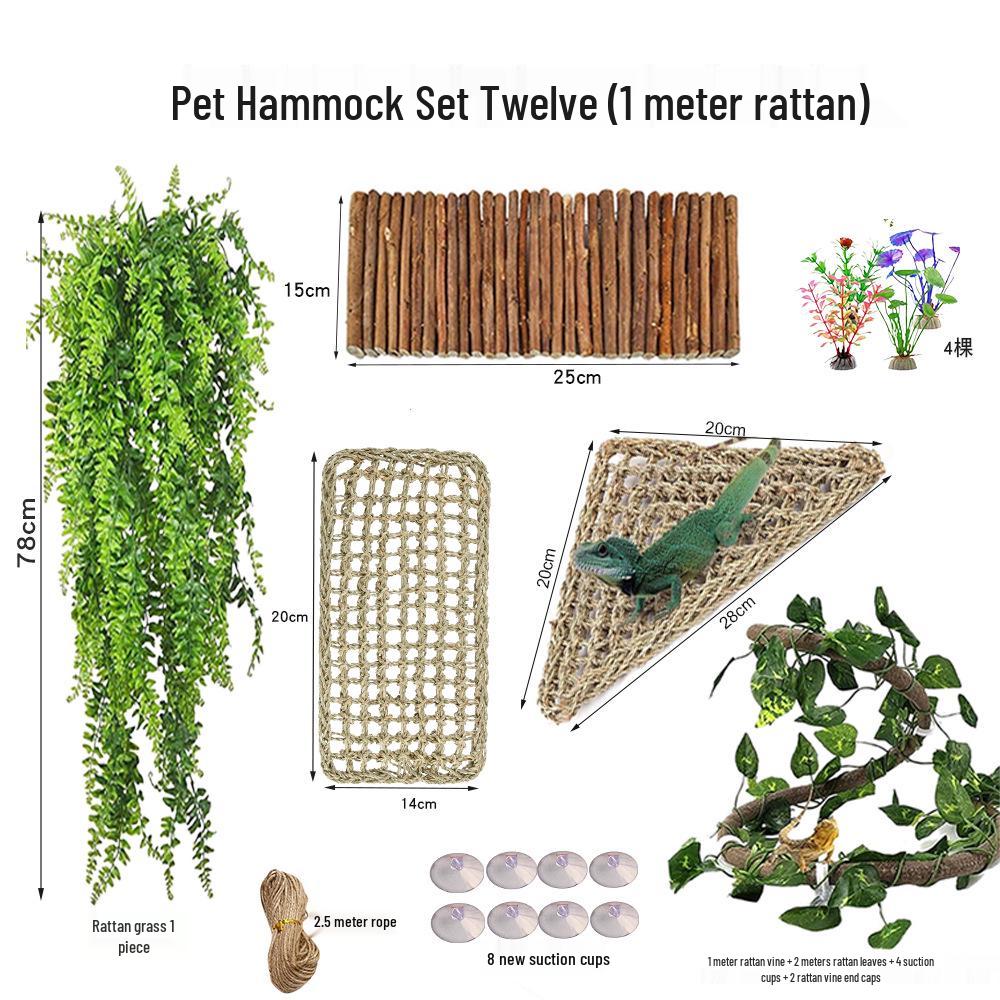 Reptile Habitat Decor: Simulation Vine with Lizard, Chameleon, Snake & Gecko Climbing Features