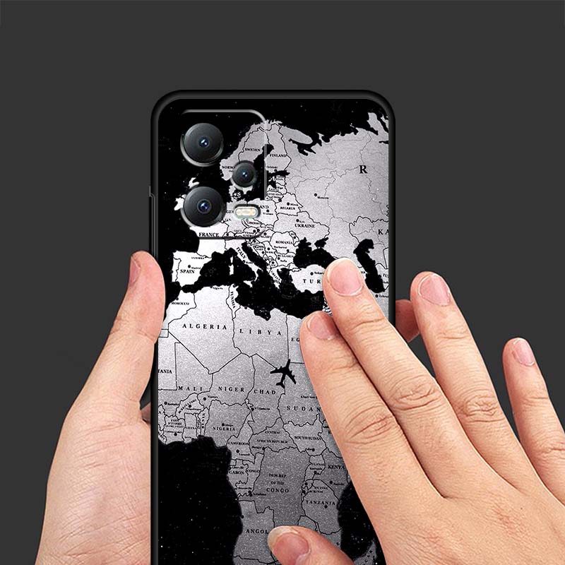 Fashion airplane pattern For Xiaomi Redmi Note 15 14 13 12 12S 11E 11 11S Pro Plus 4G 5G Black Soft TPU Phone Case