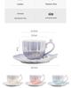 Set Tazza e Sottotazza in Ceramica con Conchiglie: Tazza leggera in madreperla per la casa – Elegante regalo souvenir di lusso