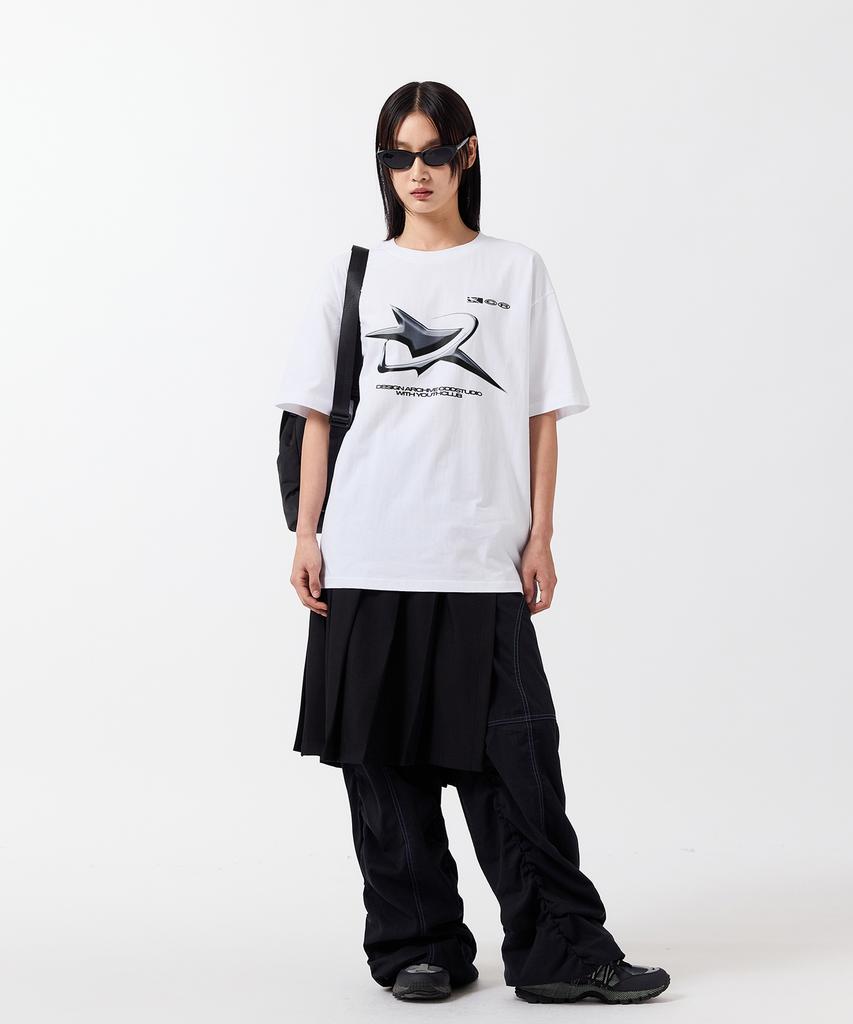 ODDSTUDIO Chrome Star Graphic Oversized T-Shirt - 3 Colors