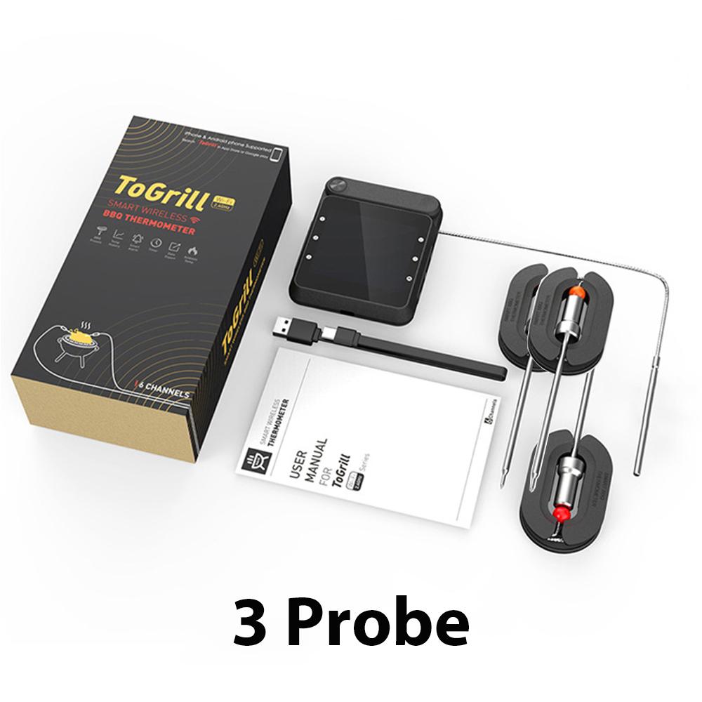 Food Thermometer Probe Digital Wifi Rechargeable Wireless Remote Meat Cooking BBQ for Steak Oven Grill Smoker with Magnet