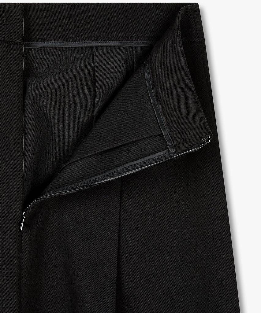 Bobeu Asymmetric Pleated Skirt_Black 7156335003