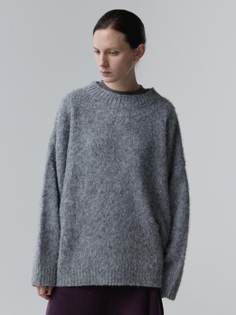 Akokeu Brushed Blend Pullover_Gray