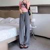 Women's High Waist Ice Silk Wide Leg Pants - Summer 2025: Lightweight, Wrinkle-Resistant, Casual Draped Pleated Design
