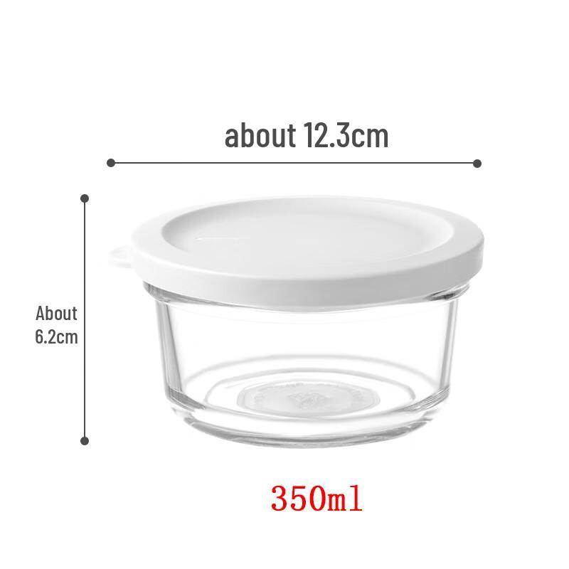 

SP SAUCE 350ml Glass Food Storage Jars with Lids, Set of 2