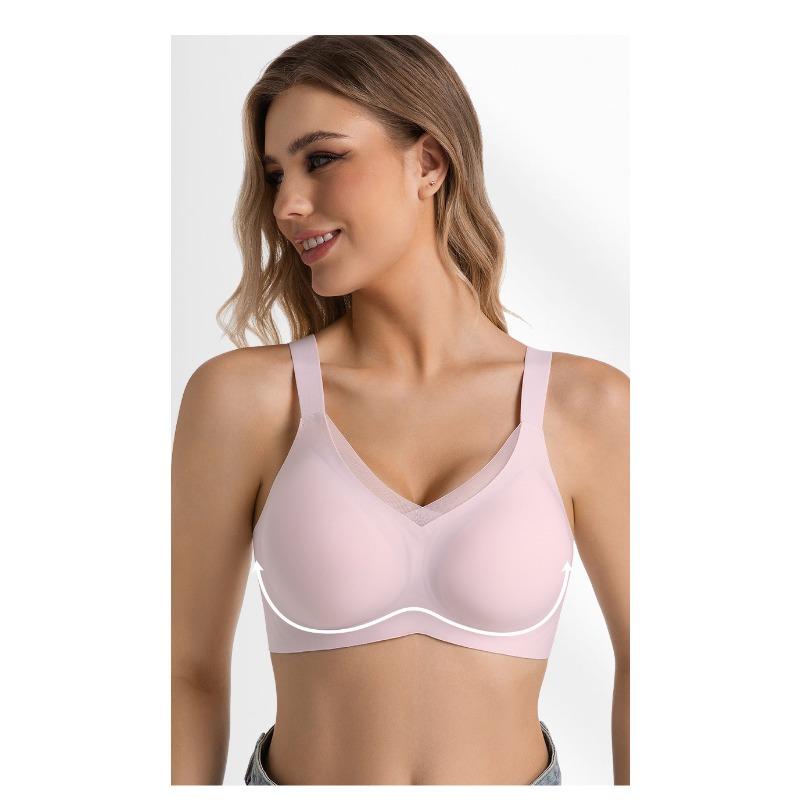 Women S No Wire Jelly Vest Style Seamless Plus Size Push Up Bra