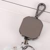 AntiCorrosion Alloy Keychain Retractable Square Hook Carabiner Badges Holder for Easy Item Retrieval in Work Travel Home