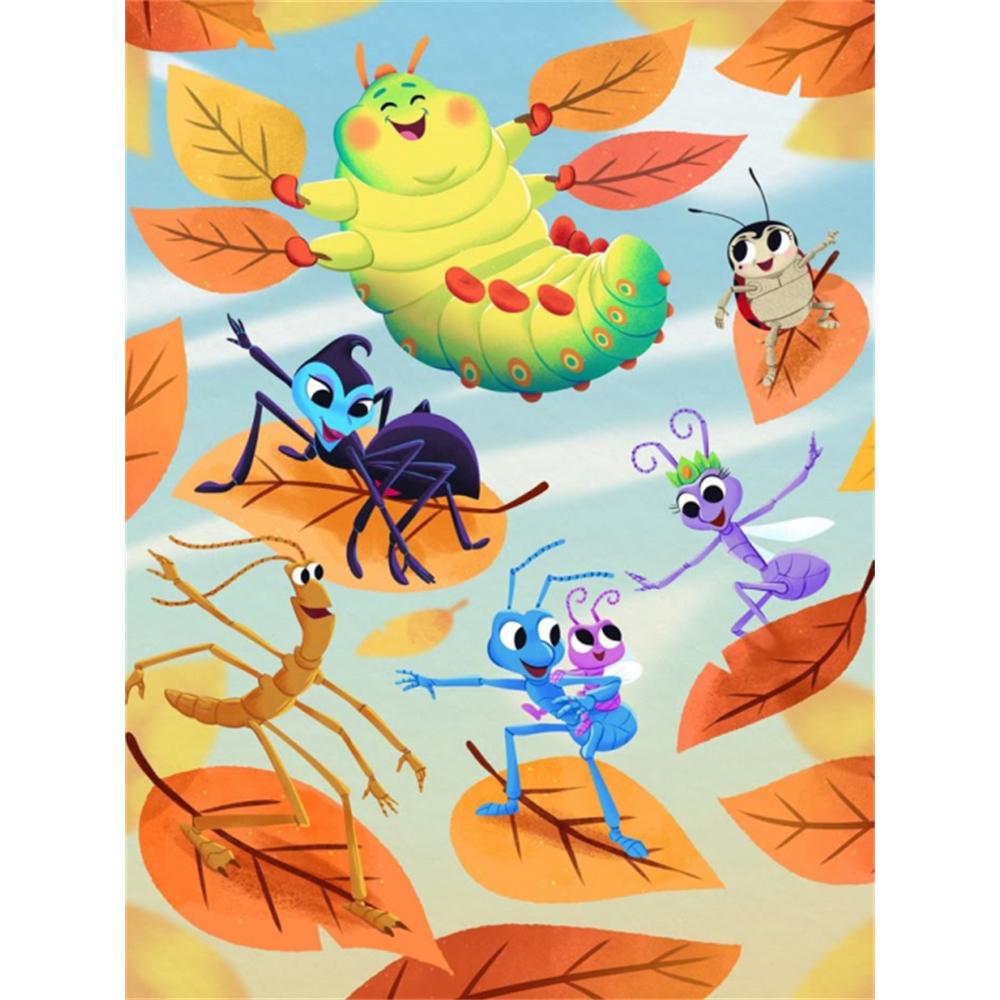 

Disney 5D DIY Diamond Painting Bug Crisis Group Illustration Embroidered Mosaic Cross Stitch Home Decor Gifts and Crafts Round 20x30cm