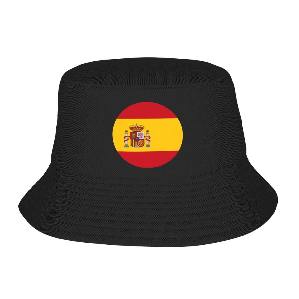 Spain Spanish Flag Bucket Hat Hawaii FisherUnisex Caps For Unisex Vintage Hunting Visor Hats Breathable Custom Cap