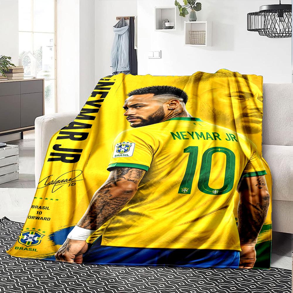1pc Neymar7 Blanket, Gift, for Men and Women, Soft Blanket, Good for Sofa Bed Couch Travel, Lightweight Flannel Blanket