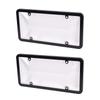 2PCS License Plate Cover Frame Transparent License Plate Protection Frames for United States Canada