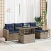 VidaXL Garden Furniture Set with Cushions 6pcs Grey Wicker, Outdoor Sofa Set, Garden Lounge 3327811