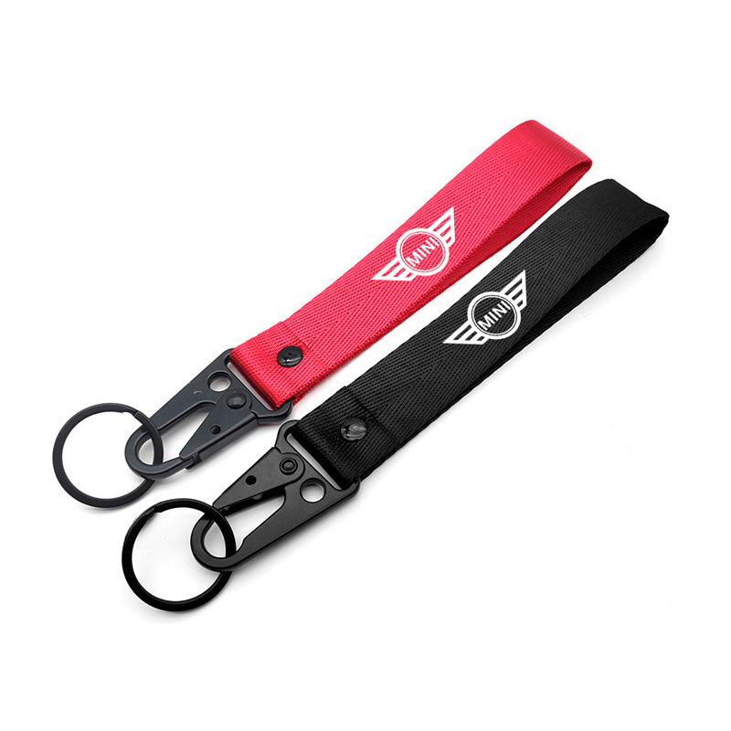Nylon Car Keychain Lanyard Hanging Strap with Metal key Ring For BMW MINI CooperS F54 F55 F56 F57 R50 R51 R52 R53 R54 R55 R56