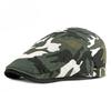 Men Women Camouflage Beret Hat Summer Thin Cotton Breathable Flat Cap Military Retro Newsboy Cap Outdoor Adjustable Duckbill Hat