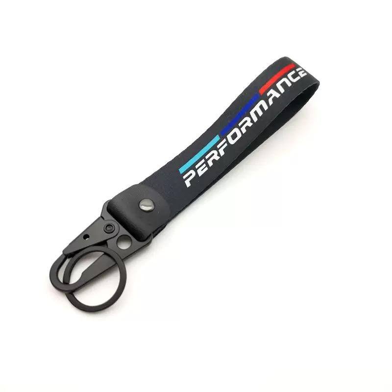 CLUZ8 Car Keychain Nylon Embroidery Key Ring Tag Lanyard Gifts For BMW Performance E46 E90 E60 F10 F30 E39 E36 F20 E87 G30 E92 E91
