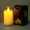 LED Flickering Flameless Candle Glass Ornament for Romantic Home or Christmas Parties