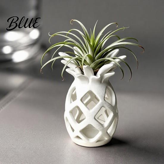 Cute Minimalist Plant Pot Hollow Pineapple Flower Vase for Air Plants 3D Printed Geometric Planter Planter Decorative Desktop Succulents Home Office