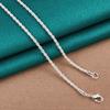 Copper Plated Long Chain Necklace Accessories Unisex Jewelry For Women Men 3mm Thick Water-Wave Twisted Singapore Chain C014