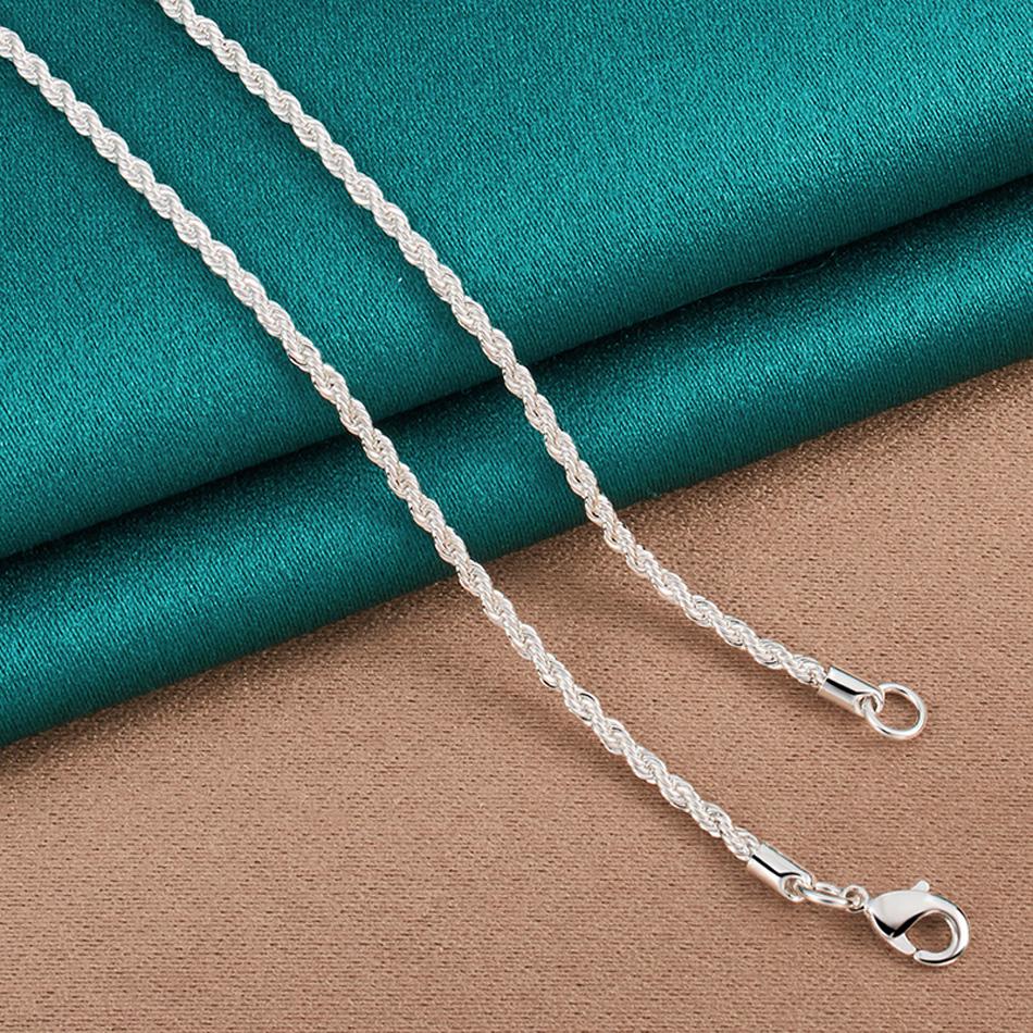 Copper Plated Long Chain Necklace Accessories Unisex Jewelry For Women Men 3mm Thick Water-Wave Twisted Singapore Chain C014