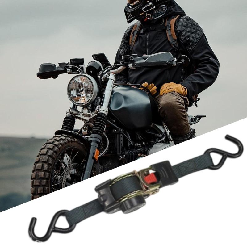 Automatic Ratchet Straps 2M Length 220lbs Load Bearing Capacity For Motorcycle Luggage Vehicle Cargo Secure Fastening