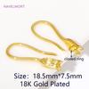Wholesale 18K Gold Plated Earrings Hooks Ear Wire Hooks with Closed Ring,Accessories For Earrings,DIY Jewelry Making Findings