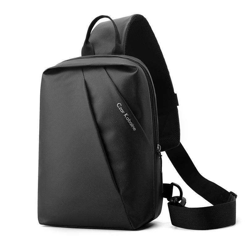 Men's Waterproof Large Capacity Outdoor Chest Bag - Fashionable and Simple Shoulder Messenger Backpack