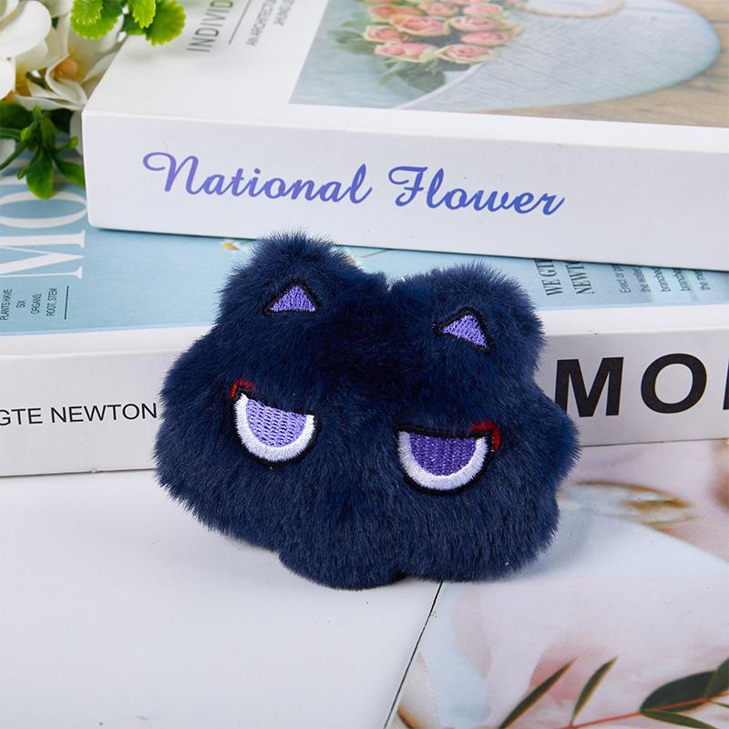 Kawaii Q-Version Anime Squeaky Cat Ball Keychain Cartoon Plush Doll Pendant Keyring Cute Toys Anime Peripheral Fans Gifts