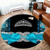 1pc tiara lace Round Chair mat office Area Rug - Non-Slip, Floor Mat for Office, Bedroom, and Indoor Decor p127283